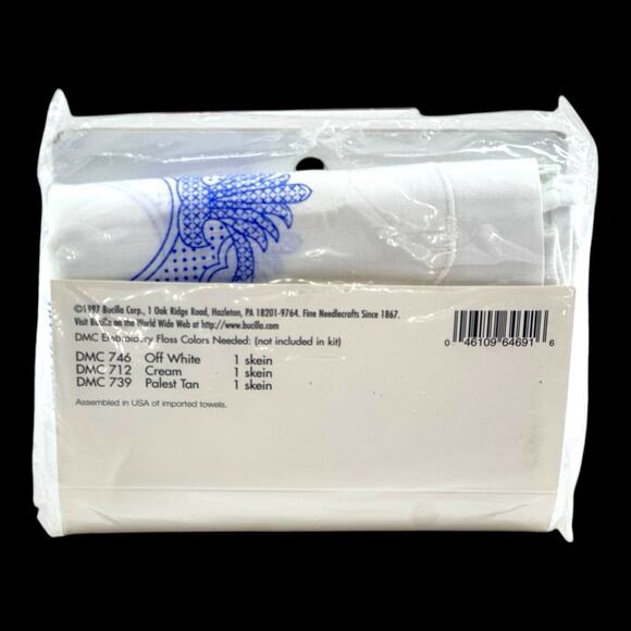 NOS 1997 Bucilla Special Edition #64691 Monogram Towels Stamped Cross Stitch VTG - Picture 3 of 3